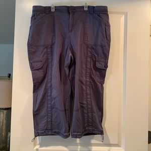 Crop Cargo Pants; Style & Co.; 18W; Blue; Good Condition; $5